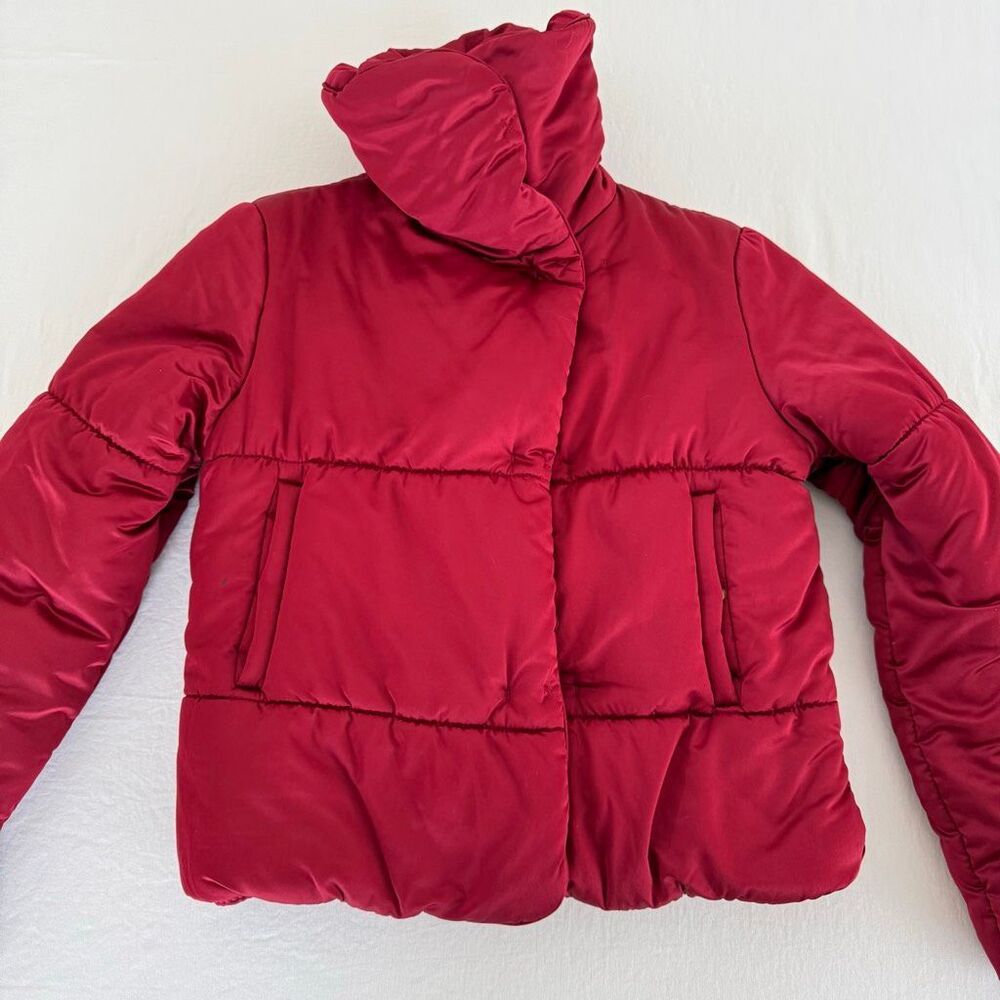 Kenneth Cole | Puffer Jacket | Satin Finish | Deep Red | Women’s | Small